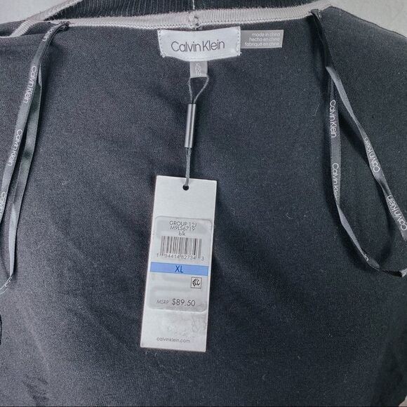 -Calvin Klein Stripe Cardigan NWT XL - Picture 6 of 9